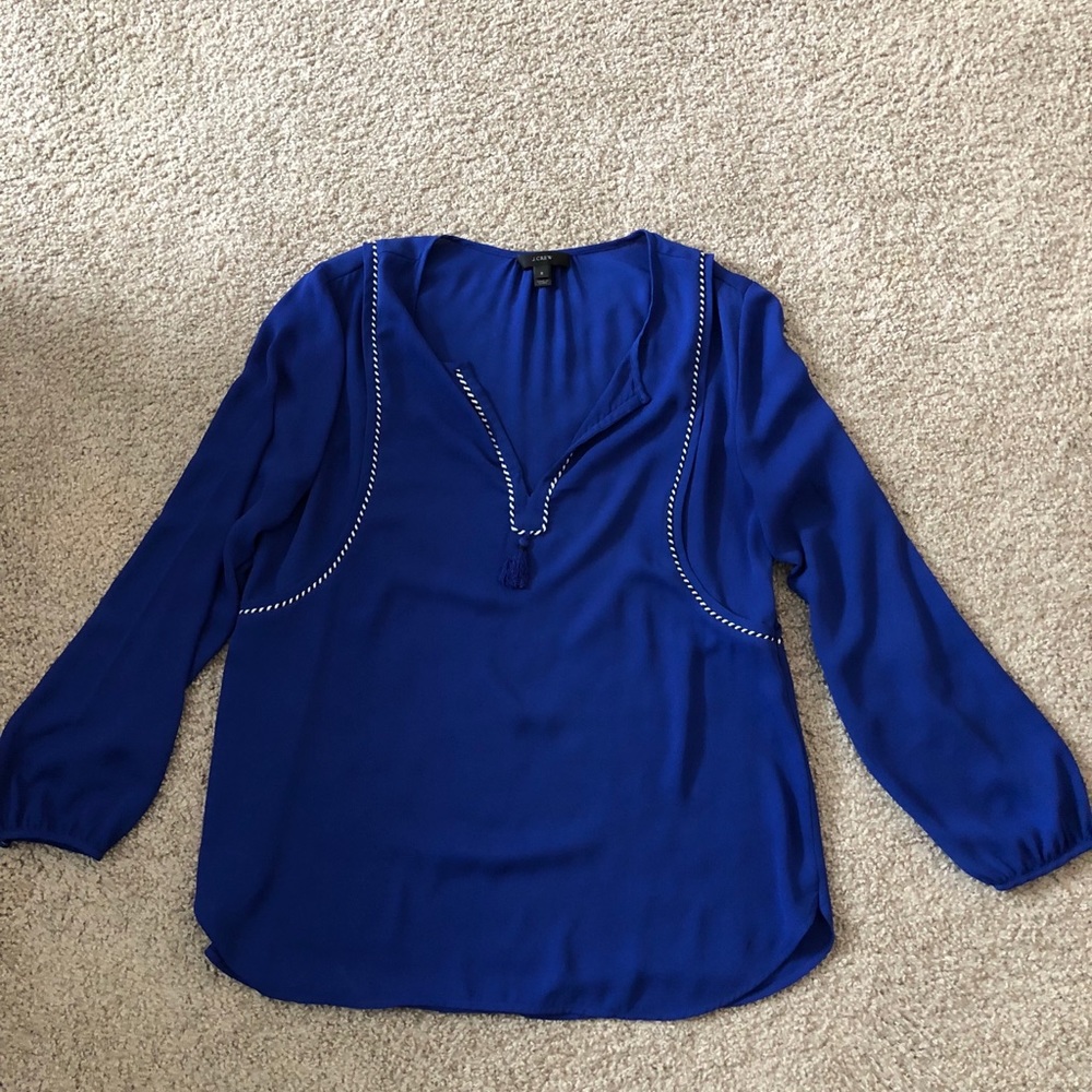 J. Crew Royal Blue Blouse, Size 6